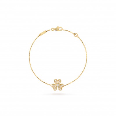 VAN CLEEF ARPELS FRIVOLE BRACELET, MINI MODEL - YELLOW GOLD, DIAMOND  VCARP24100